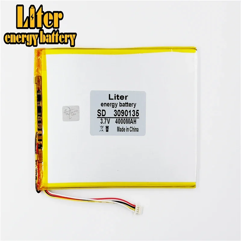 جهاز لوحي بطارية ليثيوم بوليمر ، 4 خيوط ، 3090135 ، 3.7 فولت ، 0390135 ، 4000 مللي أمبير ، شحن طاقة الطوارئ المحمول ، الكنز ، DIY
