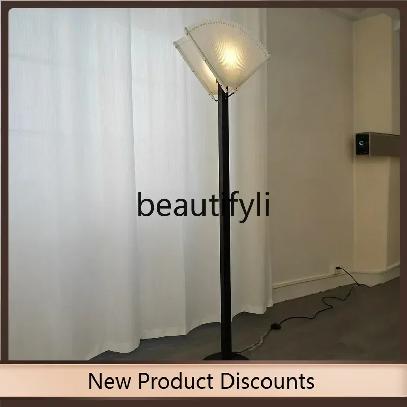 TTT  Postmodern creative double-sided pleated fan-shaped floor lamp artwork living room hotel model room exhibition hall custo