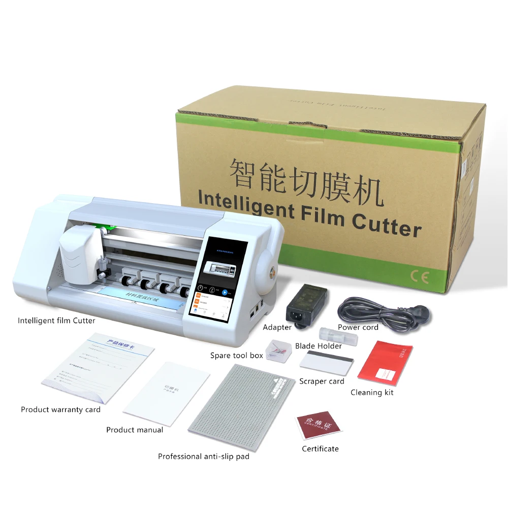 Intelligent back cover front  mobile phone screen protector cutting machine tpu film plotter cutter making 