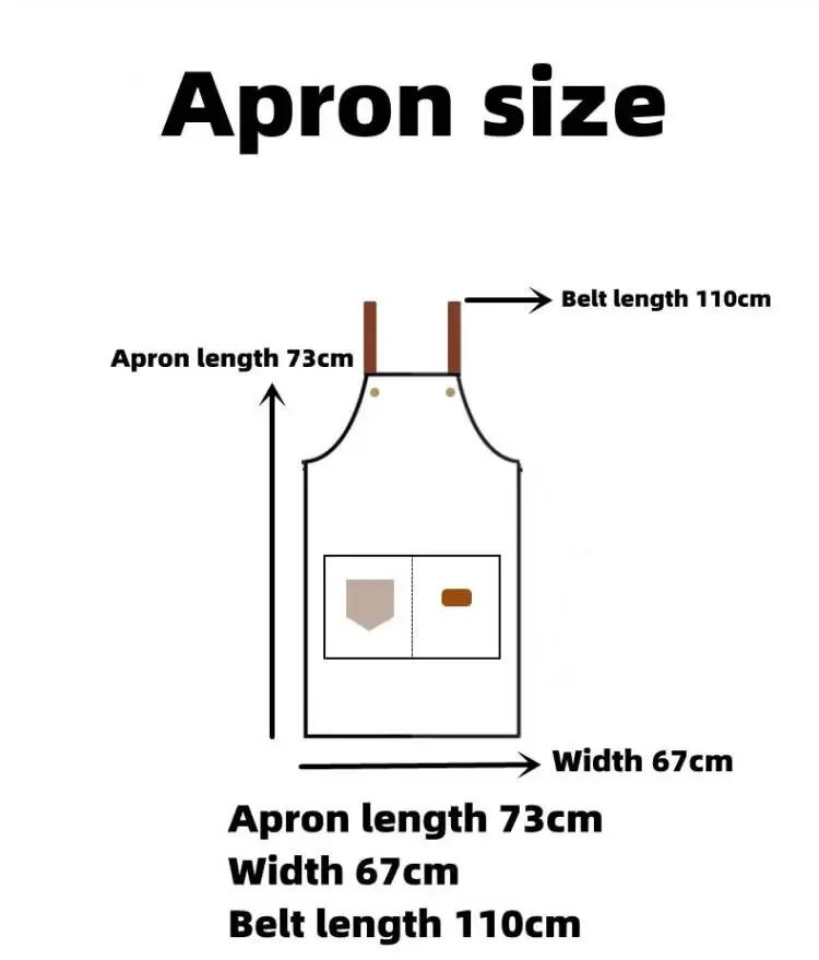 Fashion Kitchen Waterproof Aprons for Woman Men Chef Work Apron for Grill Restaurant Bar Shop Cafes Beauty Nails Studios Uniform