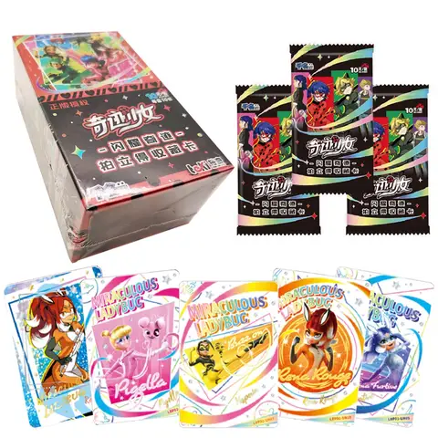 Genuine Miraculous: Tales of Ladybug Collection Card Classic Handsome Cartoon Hero Queen Bee Cat Noir Limited Cards Gifts Toys