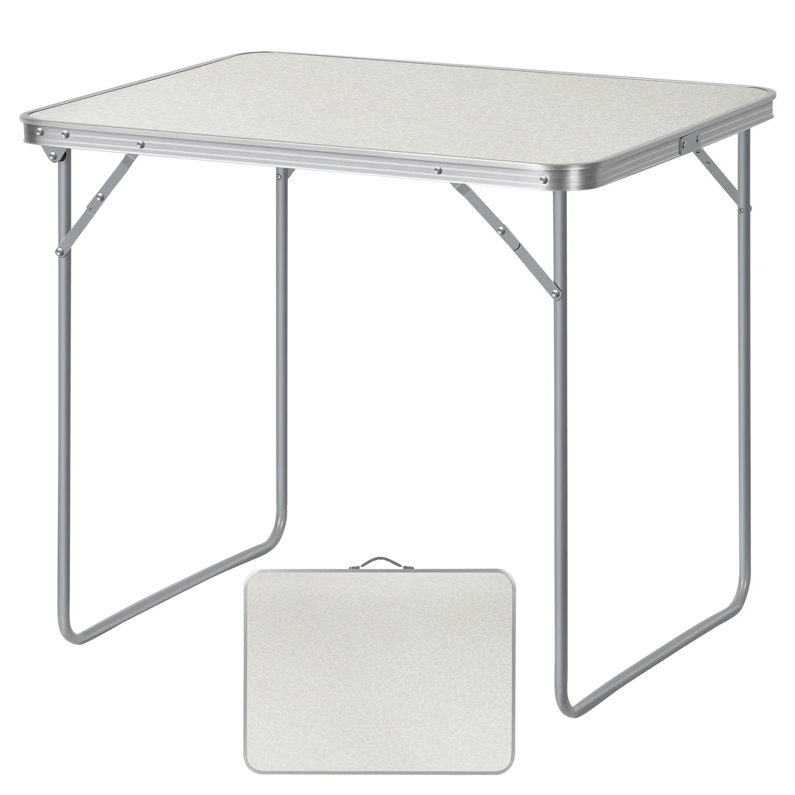 

Portable Folding Outdoor Table for Home/Kids Dining - Compact Rectangular Multi-Use Stall & Dining Set