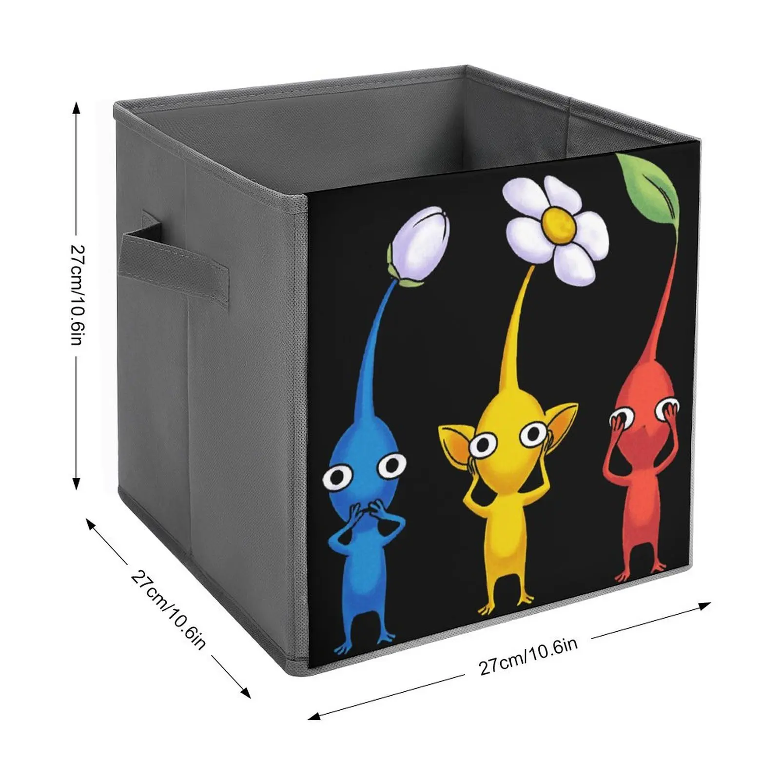 Folding Storage Box Three Wise Pikmin For Sale Storage Bins Large Capacity Stored Toys Durable Graphic Convenient Travel Storage