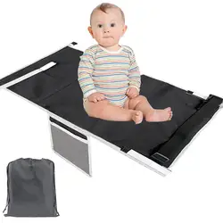 Extensor de asiento de avión y coche para niños, reposapiés esenciales de viaje, alfombrillas de descanso, cama de avión transpirable para niños y niñas en vuelos