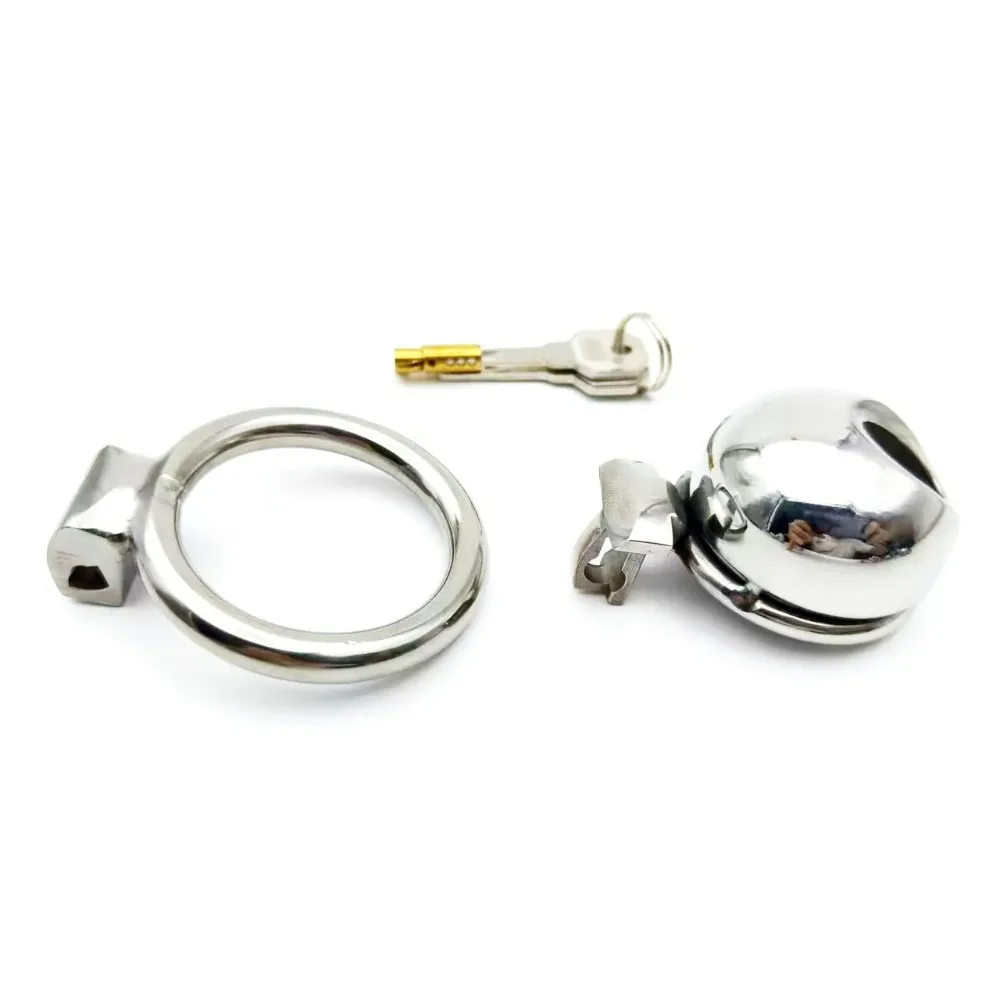 Metal Chastity Cage Stainless Steel Chastity Cage BDSM Anti-shedding Restraint Control Cock Ring Erotic Sex Toys For Men Gay view 3