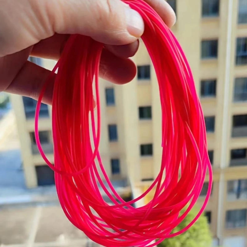 New 10M Pink Rubber Solid Elastic Rubber Line For Fishing Traditional Level Round Elastic Rope 1.6MM Tied Line Fish Accessories