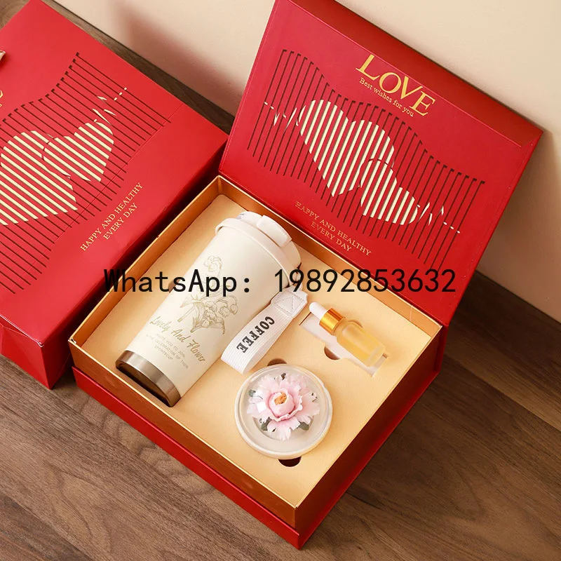 

CB high value 316 stainless steel thermos cup office accompanying lily of the valley coffee cup
