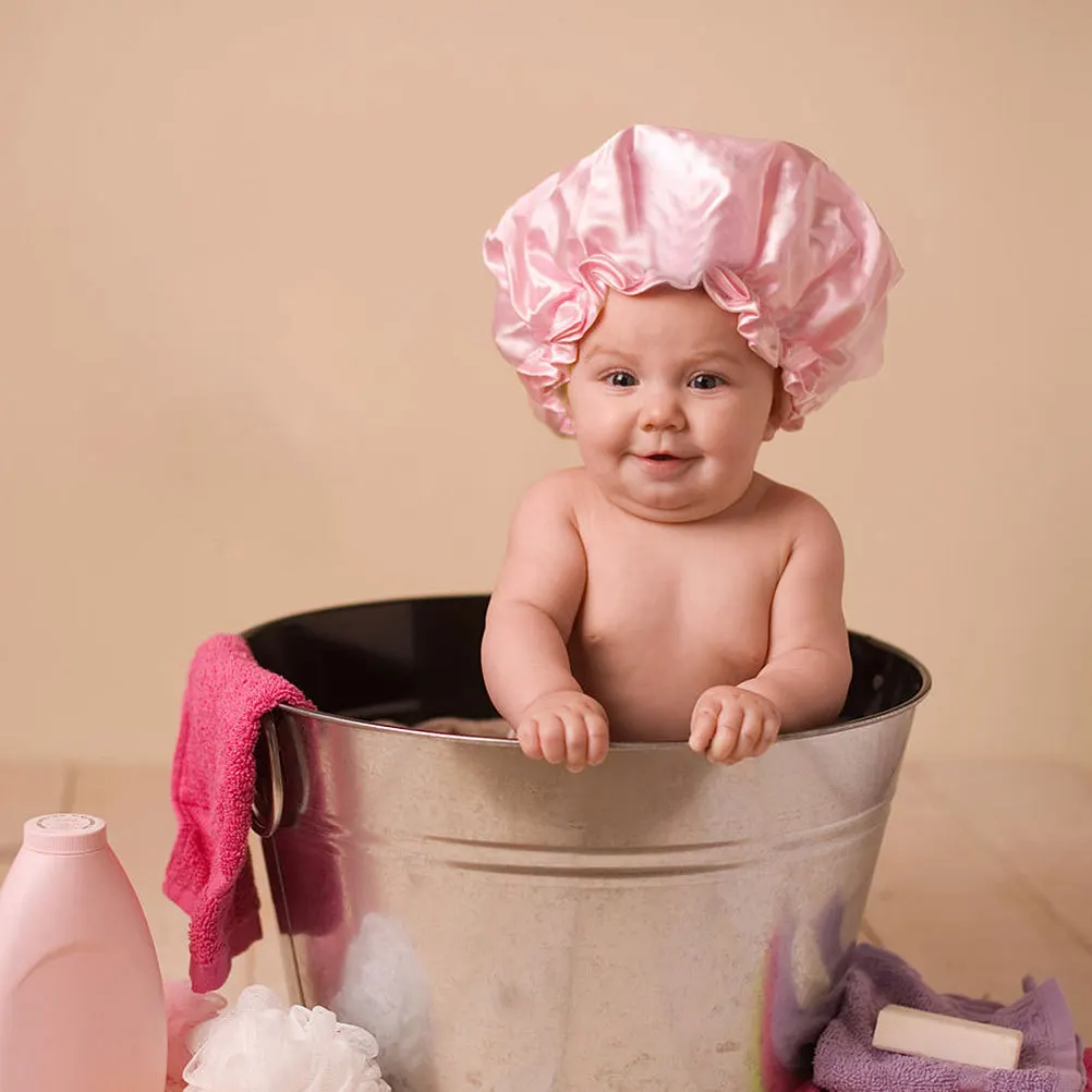 

2Pcs Kids Adjustable Elastic Sleep Caps Night Sleep Hats Breathable Hair Protector for Hair Care Sleeping Hat Practical