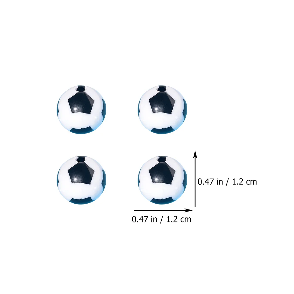 

100pcs Football Soccer Spacer Rhinestone Child Jewelry Craft Supplies Acrylic Sports Ball Beads Loose Beads DIY Decor Projects