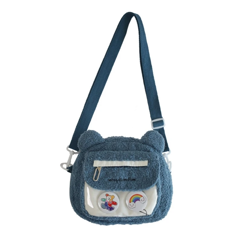 Petit sac à bandoulière en peluche pour filles, jolie sacoche pour adolescentes, sac à lettre pour femme, Ins