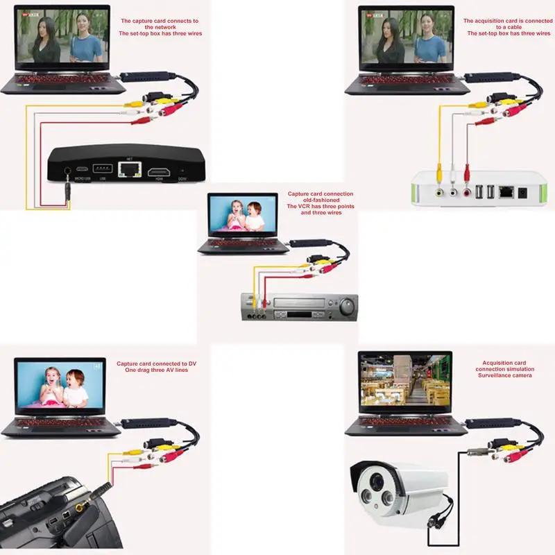 USB Video Capture Card Audio Video Game Capture HD Video Recorder Game Recording Card Audio Video Capture Card Multifunctional