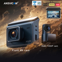 4K DashCam Mini Car Dvr Video Recorder With GPS WIFI Support Dual Lens 1080P RearView Camera Night Vision Black Box 24h Parking