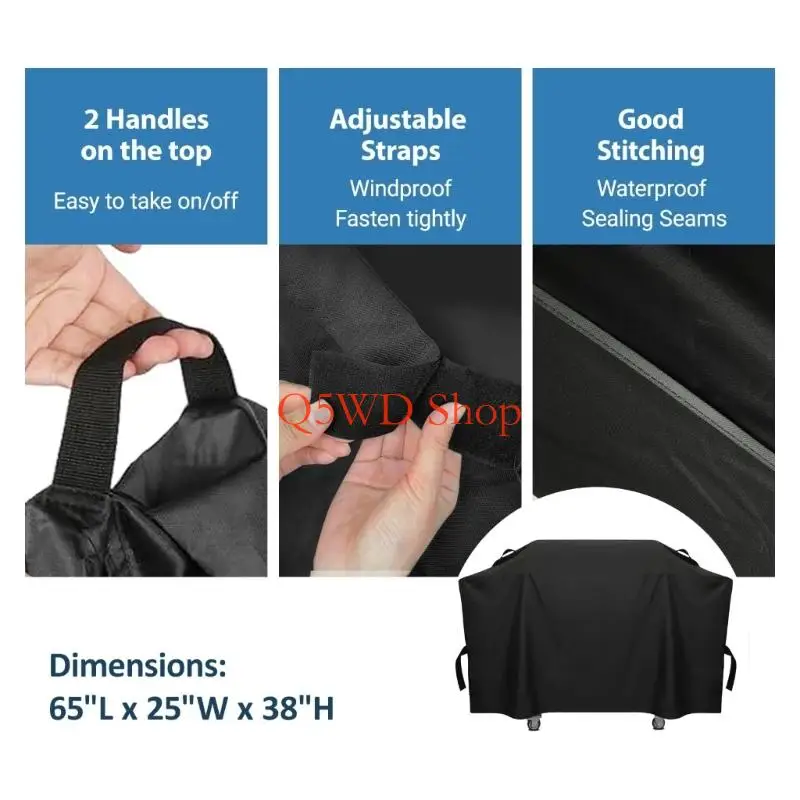 Q5WD Griddle Cover Tear Resistant Grill Cover with Adjustable Elastic Band for Culinary Griddle 1901 1934 2092
