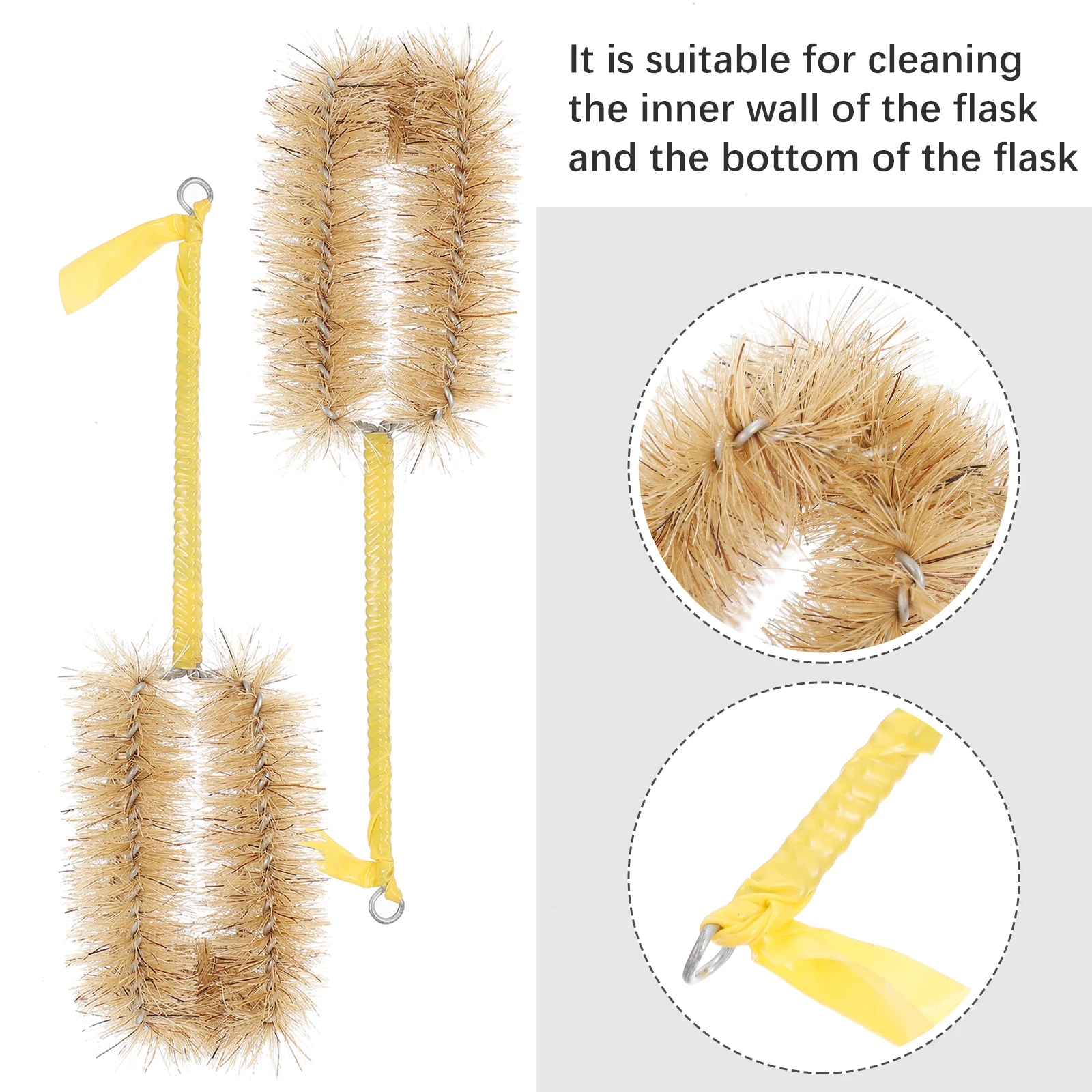 

4 Pcs Beaker Brush Bristles Flask Cleaner Bottle Cleaning Laboratory Pig Hair Flasks