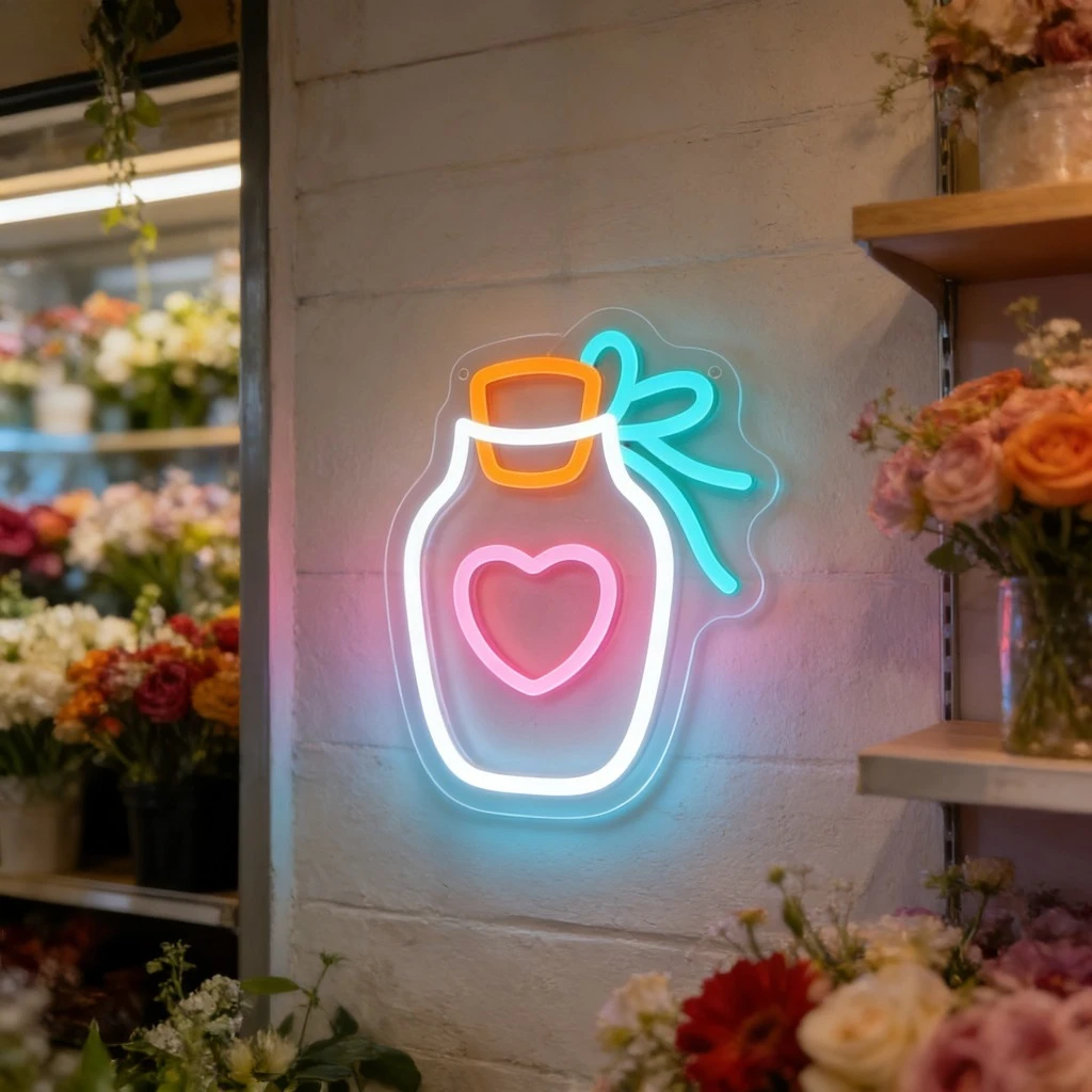 Medicine Bottle Neon Sign USB Power Dimmable Cute Pill Decor Neon Light for Pharmacy Room Bedside Nurse Gift Valentines Decor