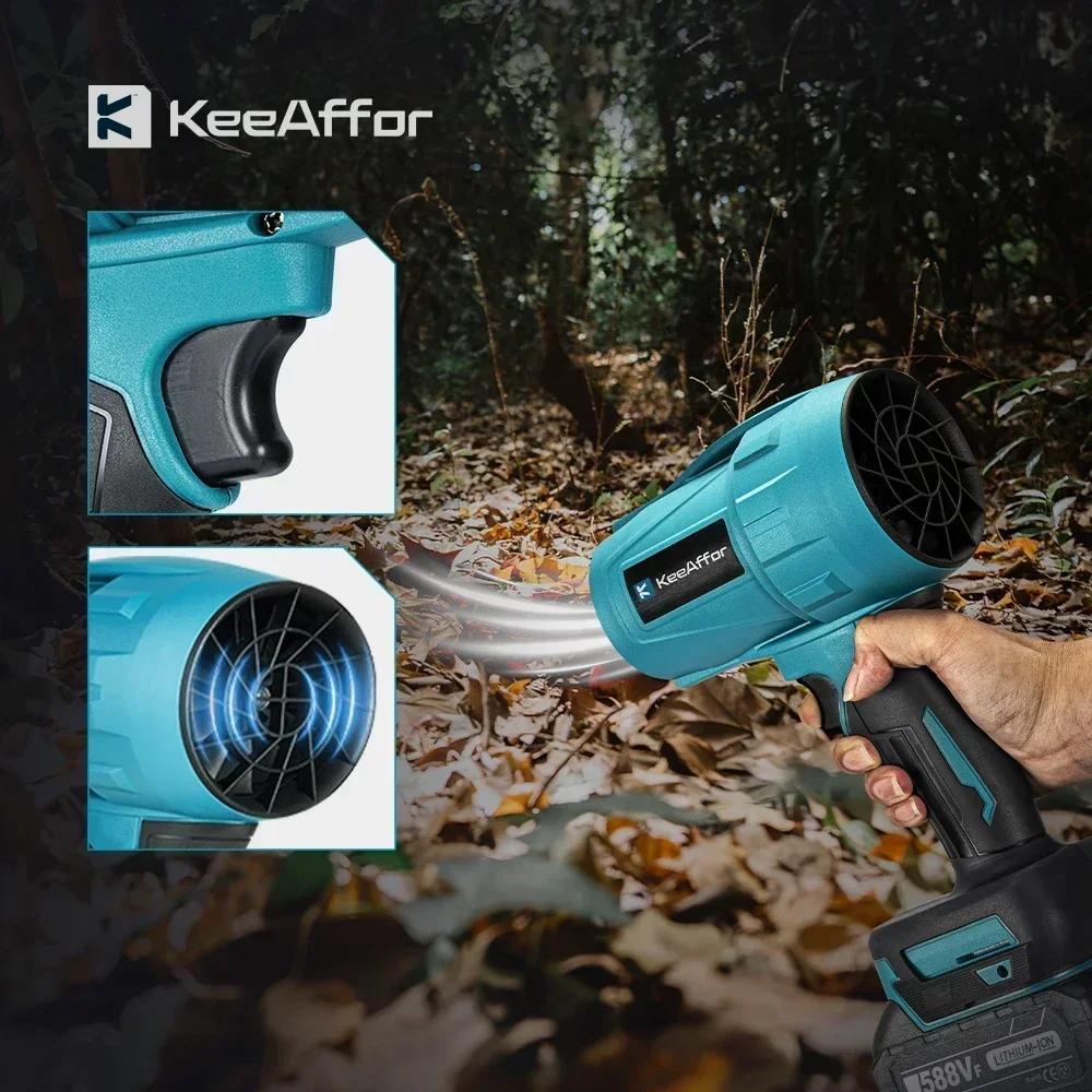 KEEAFFOR 200M/S Brushless Turbo Jet Fan 2000W Cordless Electric Air Blower Violent Handheld Power Tool for Makita 18V Battery