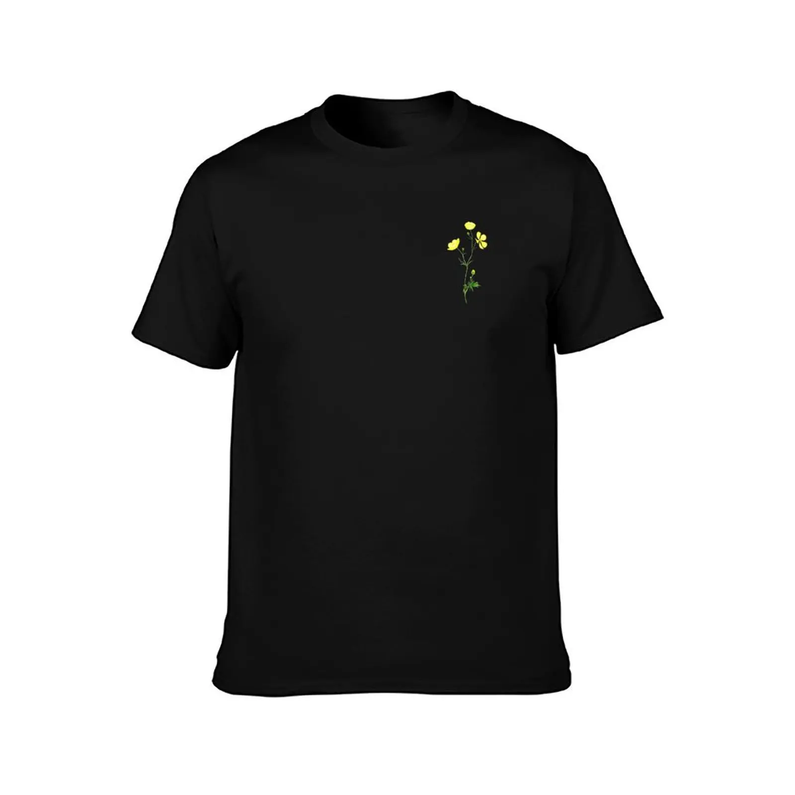 hand painted yellow buttercup flower watercolor T-Shirt Christmas Theme Tee Top T-Shirt