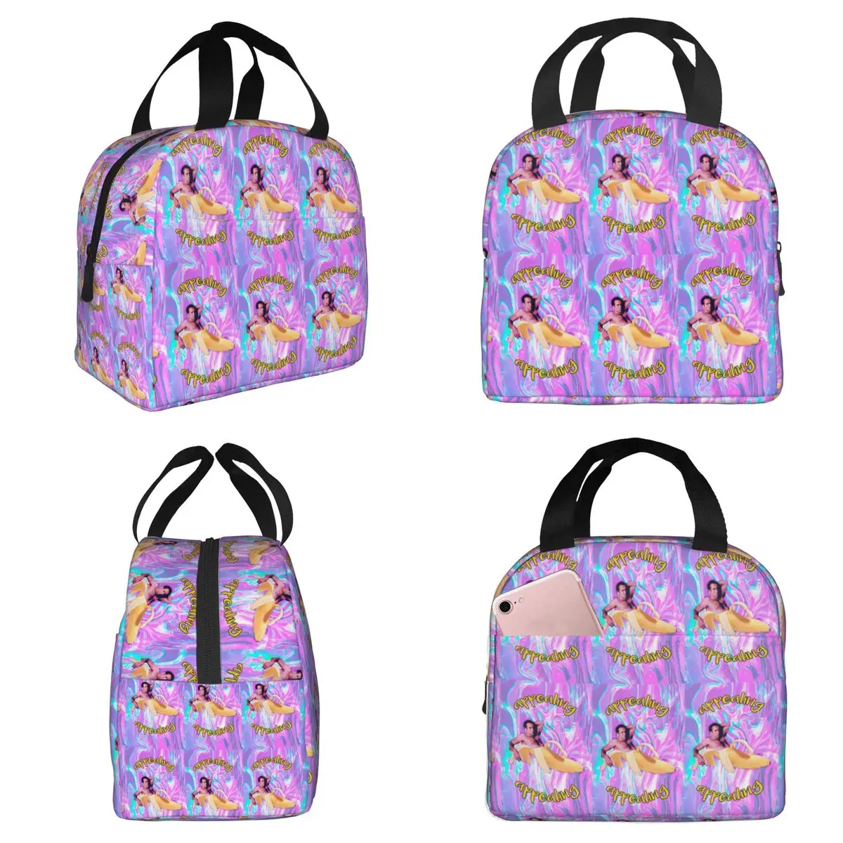 Nicholas Cage Banana Appealing Insulated Lunch Bag for Women Office Cooler Thermal Food Box Tote Portable Lunch Boxes Container