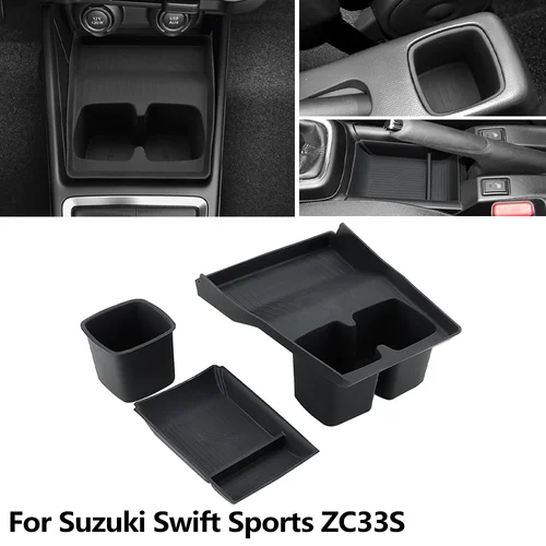 Bandeja portavasos para coche Suzuki Swift Sports ZC33S 2017 2018 2019 2020 2021 2022 2023 2024, organizador de almacenamiento para consola central