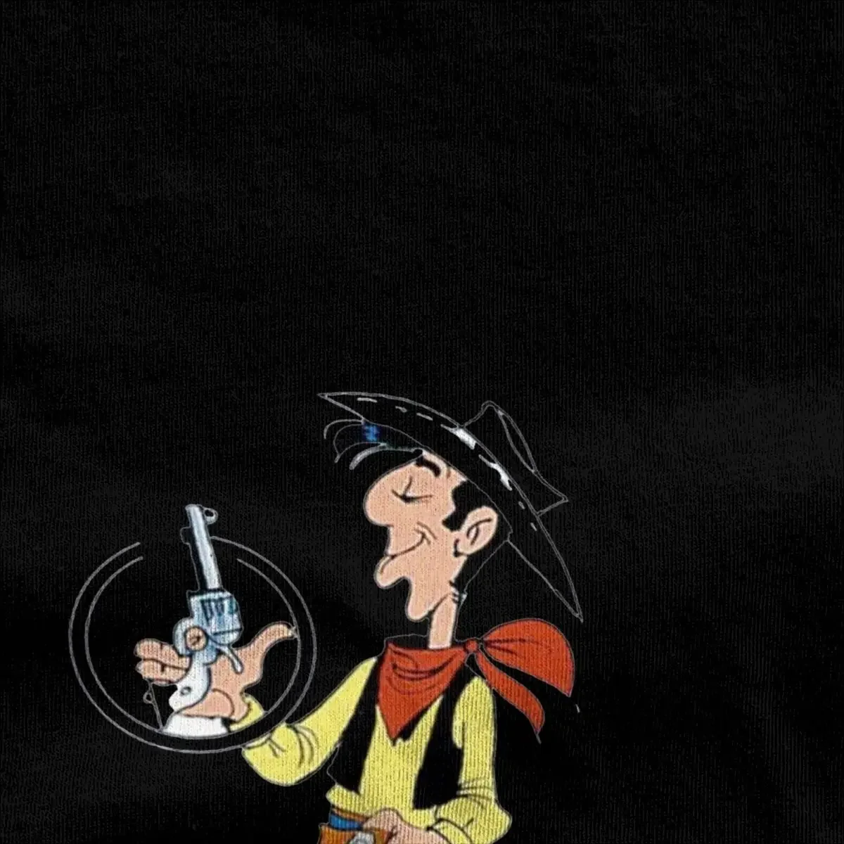 Lucky Luke T Shirt pistol Fashion T Shirts Short Sleeve Streetwear Tops Summer 100% Cotton O Neck Plus Size 5XL Tees