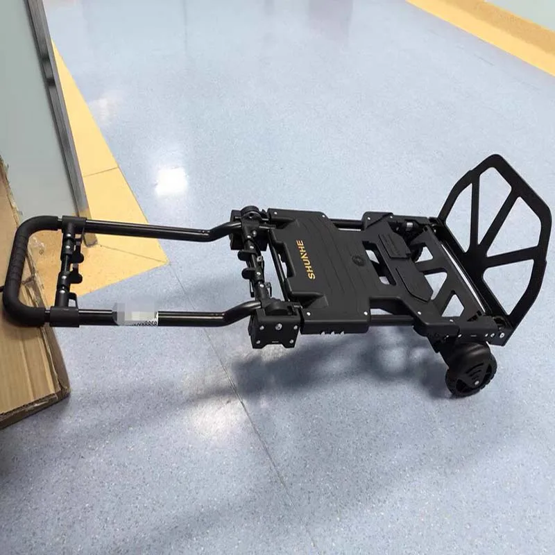 Foldable Handcart Heavy Duty Portable Outdoor Camping Cart Flatbed Cart Luggage Cart Multifunctional Trailer Small Trailer