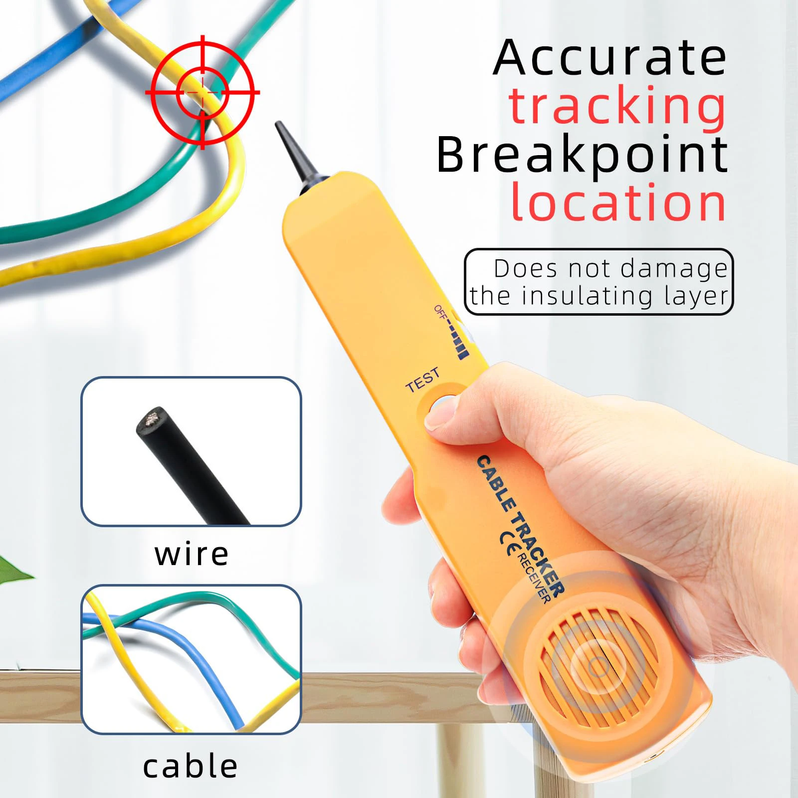 Wire Tracer Tone Generator and Probe Kit - Network Cable Continuity Phone Line Tester - Wire Cable Tracker Telephone Line Finder
