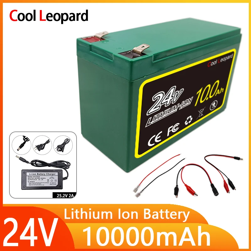 

New 18650 24V 10000mAh Li-ion Battery Pack,For Solar Street Lamp Inverter Electric Bicycle 24V Lithium Ion Battery Built-In BMS