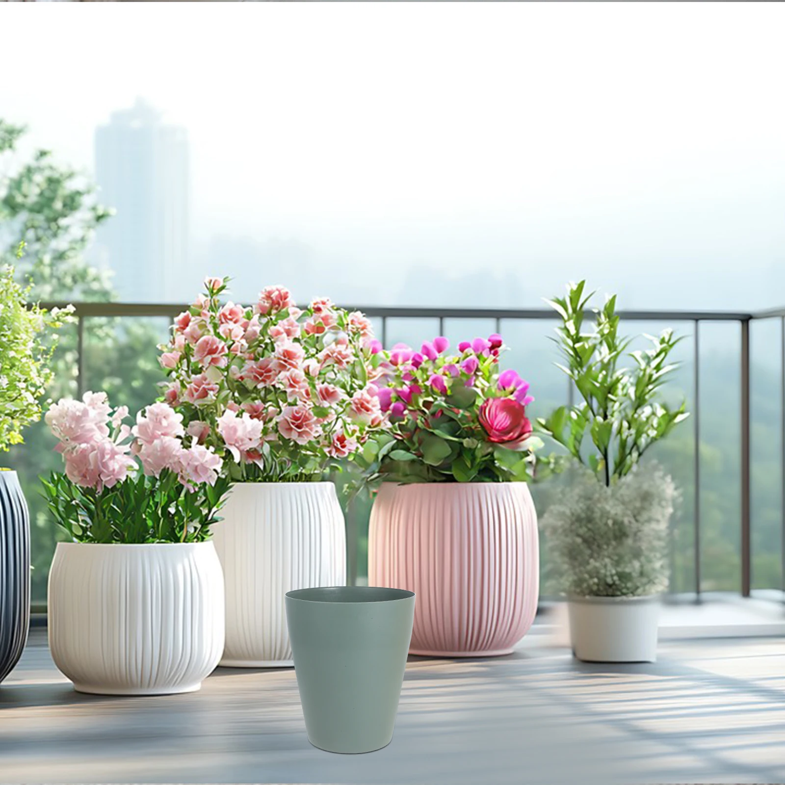 

3pcs Trash Can Household Garbage Bin Bedroom Waste Bucket Pink Green Yellow Large Capacity Open Top Plastic Bins Home Office