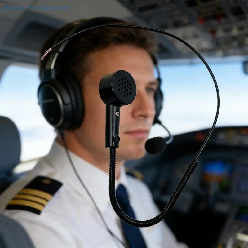 Adjustable Metal Boom Microphone for Precise Positioning on Communication Headsets in Aviation & Gaming Applications