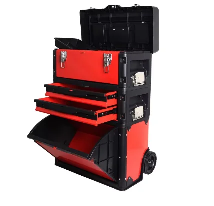 New Movable Hardware Tool Cart with Wheels Tie Rod Toolbox Multifunctional Three-layer Combined Tie Rod Hardware Toolbox