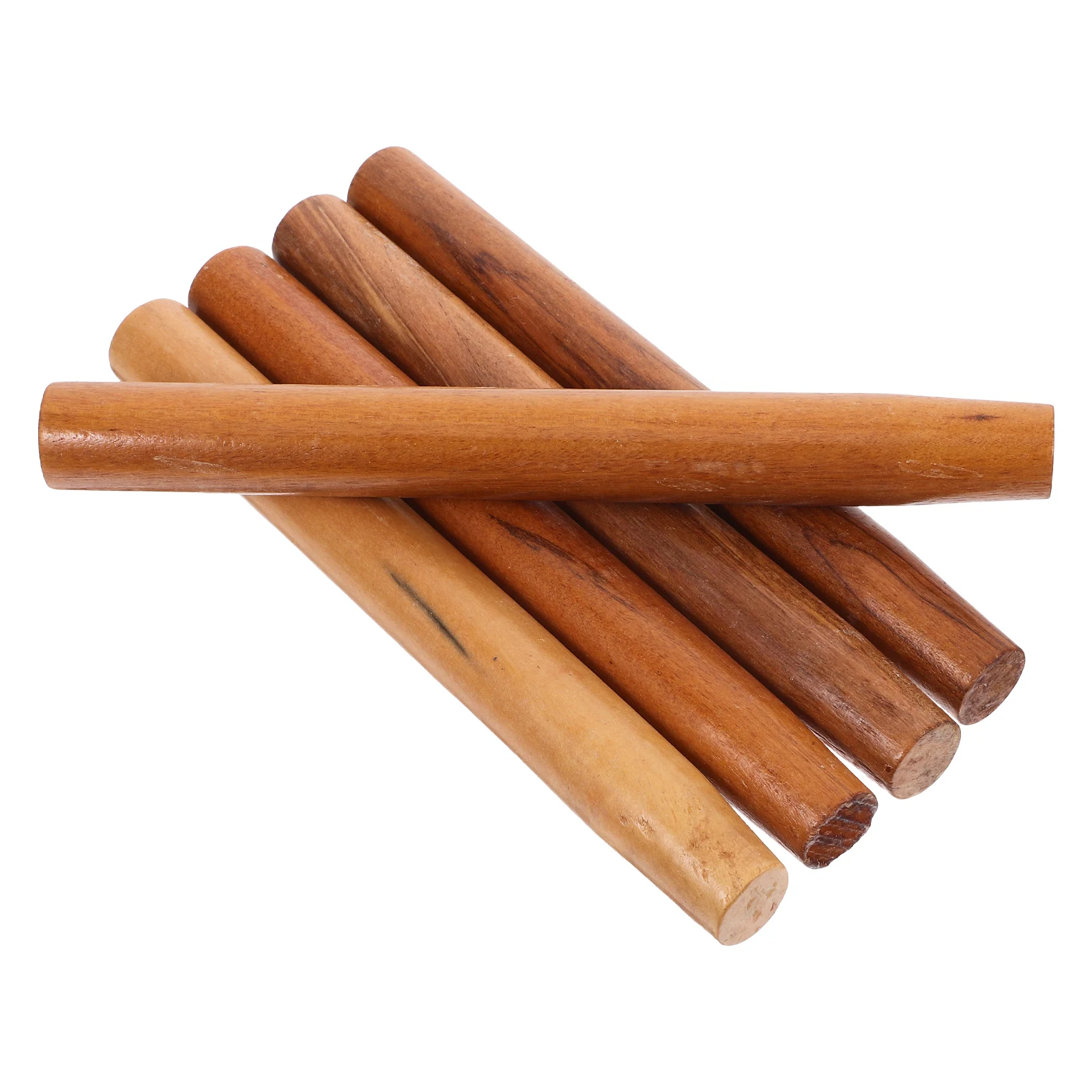 5pcs Wooden Handle Replacement Hardwood Ergonomic Grip Durable Polished Smooth Surface Comfortable Stable Easy