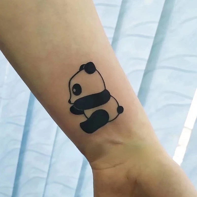 

Anime Herbal Juice Temporary Tattoo Cute Panda Animal Transfer Tattoo Body Art Arm Waterproof Lasting Fake Sticker for Woman Men