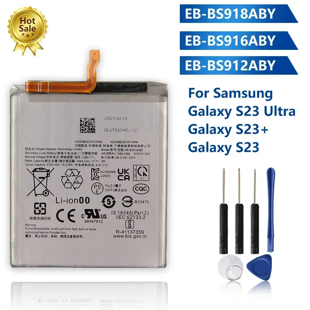 

Phone Battery EB-BS918ABY For Samsung Galaxy S23 Ultra EB-BS916ABY For Galaxy S23 Plus S23+ EB-BS912ABY For Galaxy S23