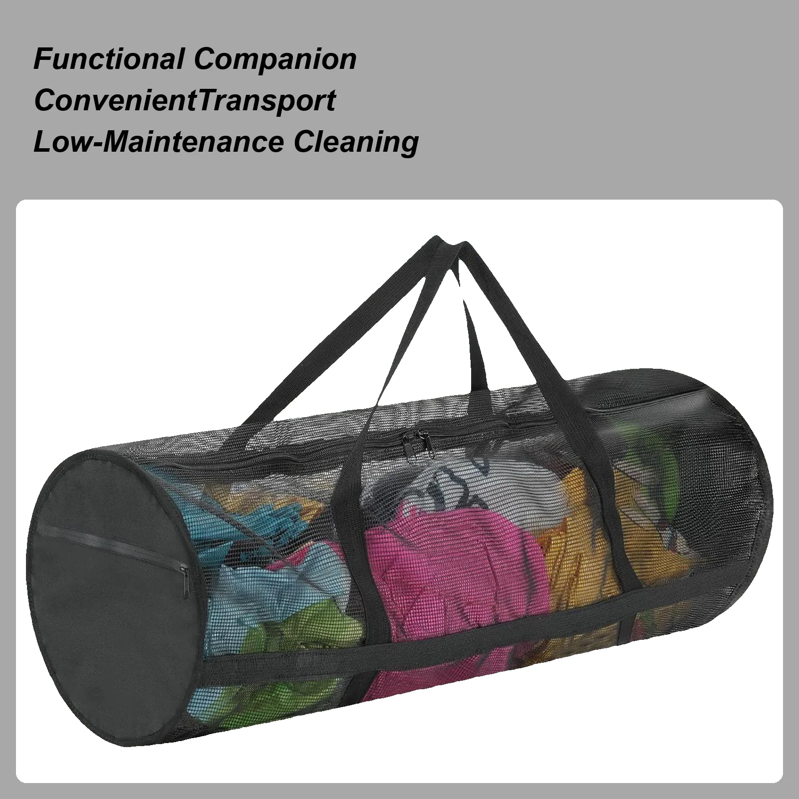 

Сумка для дайвинга для снаряжения, пляжная сетчатая сумка для снаряжения с трубкой, складная большая дорожная сумка для хранения баскетбола, волейбола, футбола, стирки, тренажерного зала, дайвинга