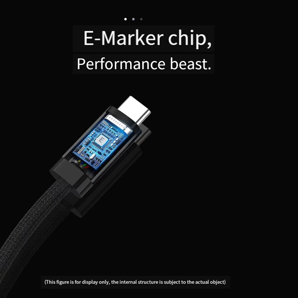 Thunderbolt 4 Data Cable 40Gbps Transmission 8K60hz HD Projection Ccreen USB Cable 2M Black 1 Piece