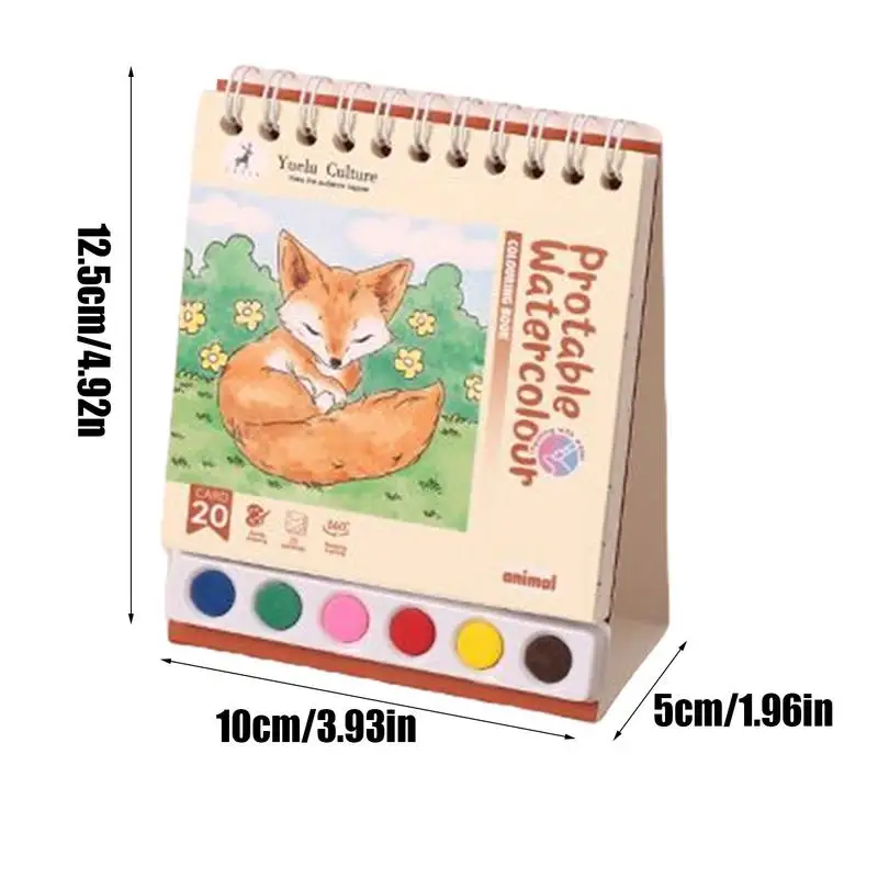 Livre de coloriage aquarelle avec stylo, Structure verticale lavable, activités d'avion pour enfants en bas âge, voyage