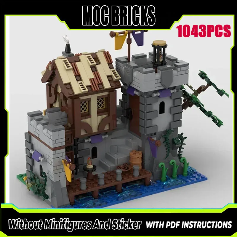 

Medieval Street View Model Moc Building Bricks Village River Port Technology Modular Blocks Gift Christmas Toys DIY Set Assembly