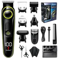 Kemei Hair Clipper KM-696 5 in 1 Electric Hair Clipper Beauty Set Shaver for Men Beard Razor Nose Trimmer Hair Cutting Machine
