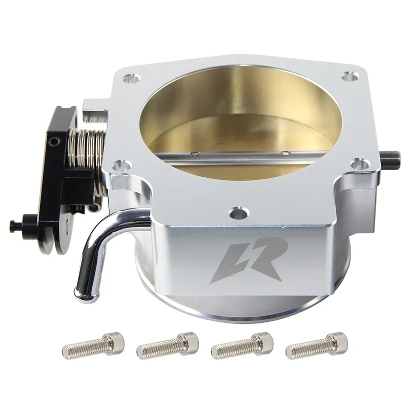 CNC Billet 92MM Throttle Body For Chevy GM Gen III LS1 LS2 LS3 LS6 LS7 SX LS LSX V8 Engine 4-Bolt Cable Aluminum Black/Silver