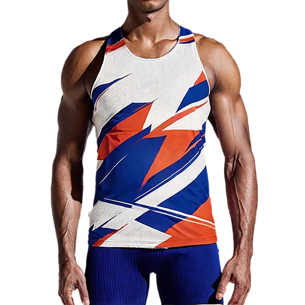 Athletics Tank Top Runnning Speed Fitness Shirt Sleeveless Mens Vest Athlete Track Field Singlet