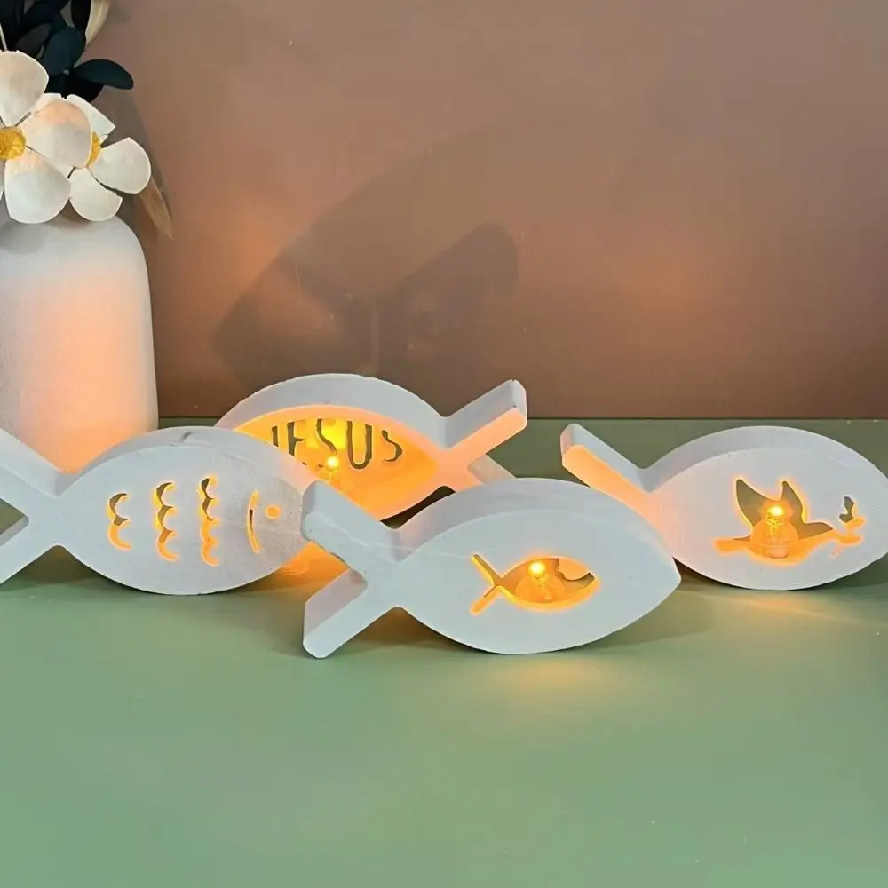 

Easy to Use Non-Sticky Jesus Fish Silicone Mold Reusable Charming Jesus Fish Candle Holder Unique Candlestick Mold Home Decor