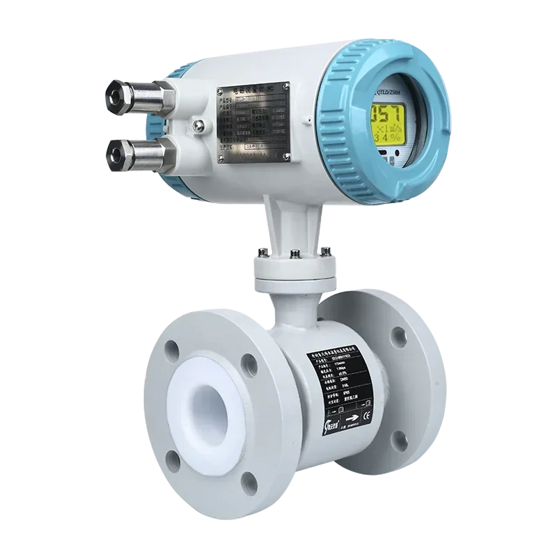Hot SalesLow Cost 4-20mA Digital Electromagnetic Water Flow Meter Magnetic Flowmeter With LED Display