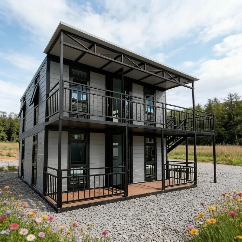 Luxury 2 Storey Expandable Container House Prefab Homes Forest Cabin Prefab Tiny House Warehouse Barn Folding Room Summerhouses