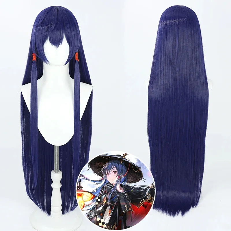 

Arknights CH‘EN The Holungday Косплей Парик Chalter 105 см Длинные Темно-Синие Термостойкие Синтетические Волосы Хэллоуин Ролевая Игра Вечеринка