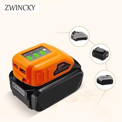 For DEWALT,DCB090 Dual USB Phone Power Source Adapter Batteries Charging Converter 14.4V 18V 20V Charges USB Compatible Devices