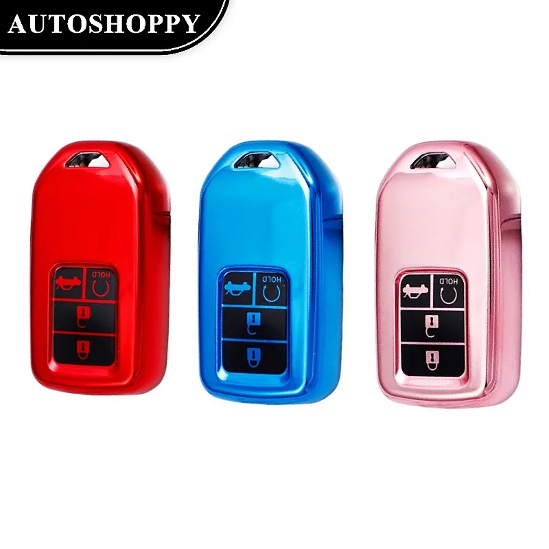 Waterproof TPU Car Remote Key Cover Case for Honda Accord Civic CRV HRV Fit Freed Pilot Odyssey Vezel Protection Accessories