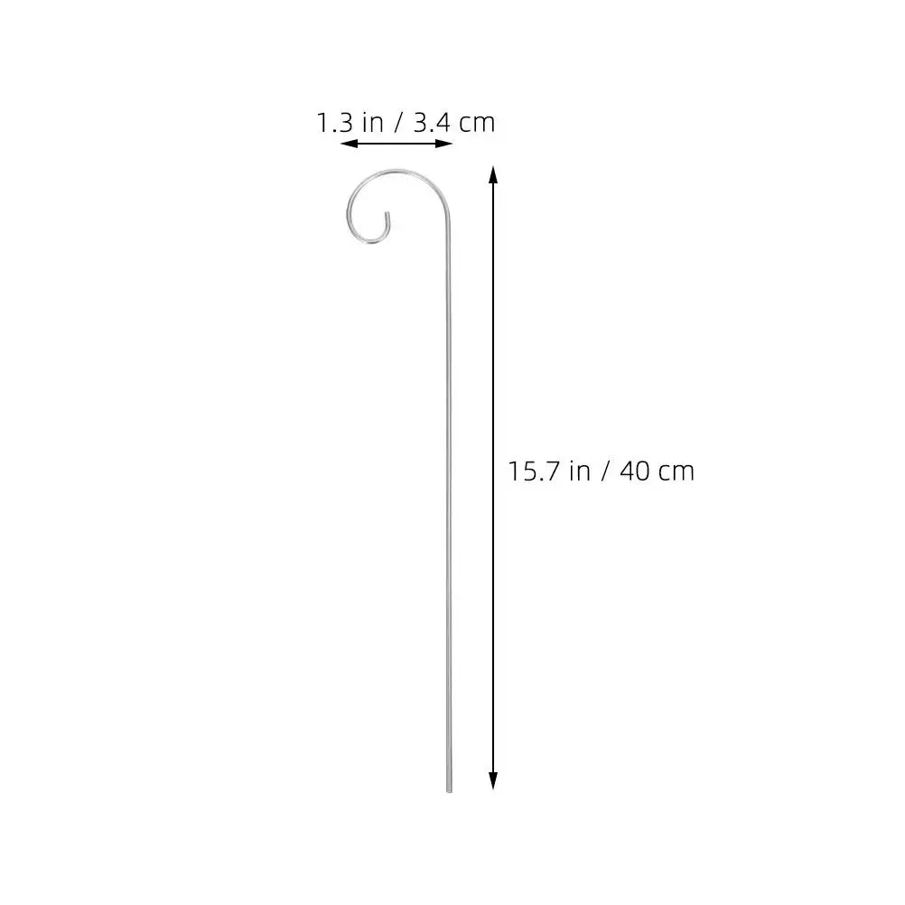10Pcs Metal Shepherd Hooks Heavy Duty Garden Outdoor Stakes for Hanging Plant Baskets Lanterns Solar Lights Garden Flag Holder