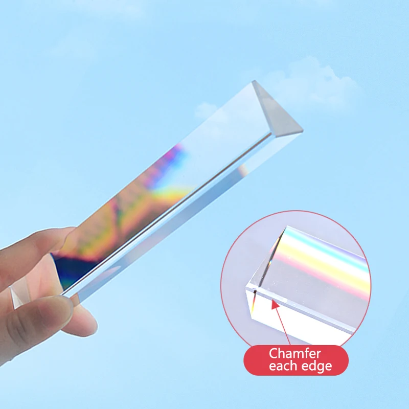Photography Triangular Prism Rainbow Crystal Glass Effects Filter for Studio Shooting Dispersion