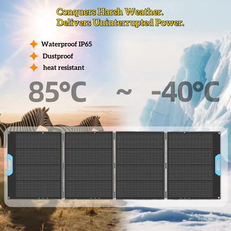 400W foldable portable solar panel high efficiency waterproof design outdoor camping power station