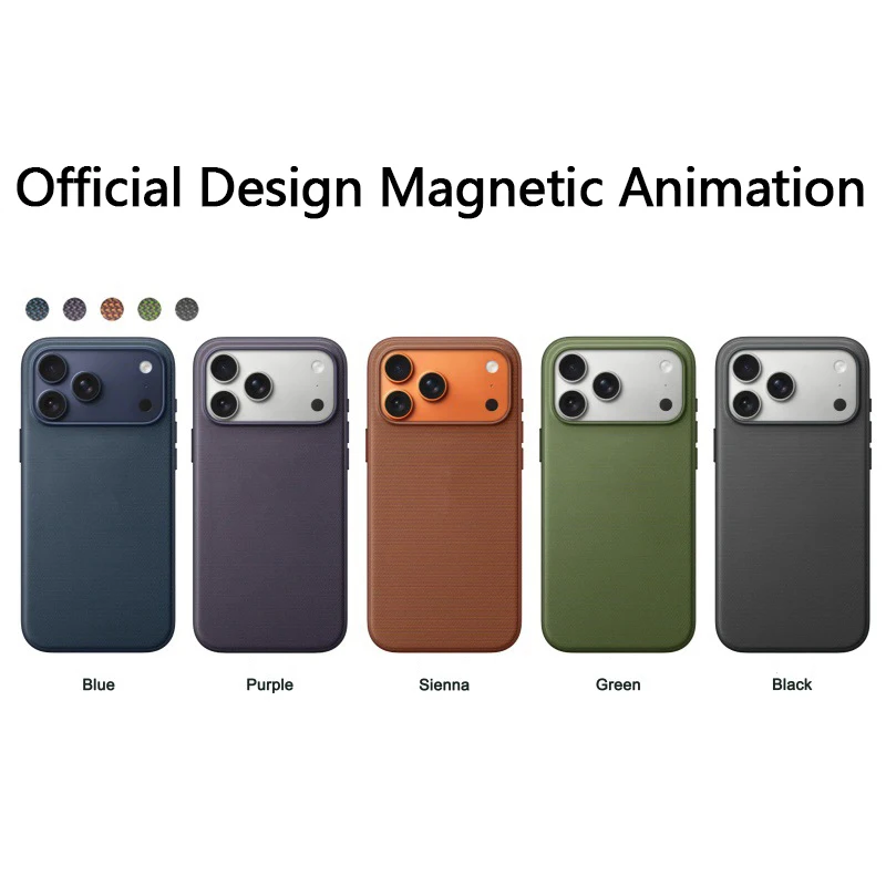 Capa Magnética Original TechWoven de Alta Qualidade para Apple iPhone 17 Pro Max 16 Air, Capa de Tecido para Carregamento Sem Fio MagSafe